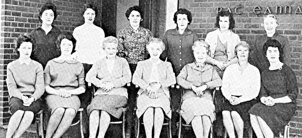 Mrs. Mollie Cahill (centre front row) with her teaching staff